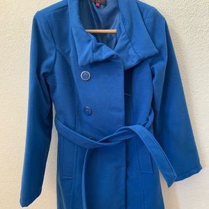 Bright blue long coat